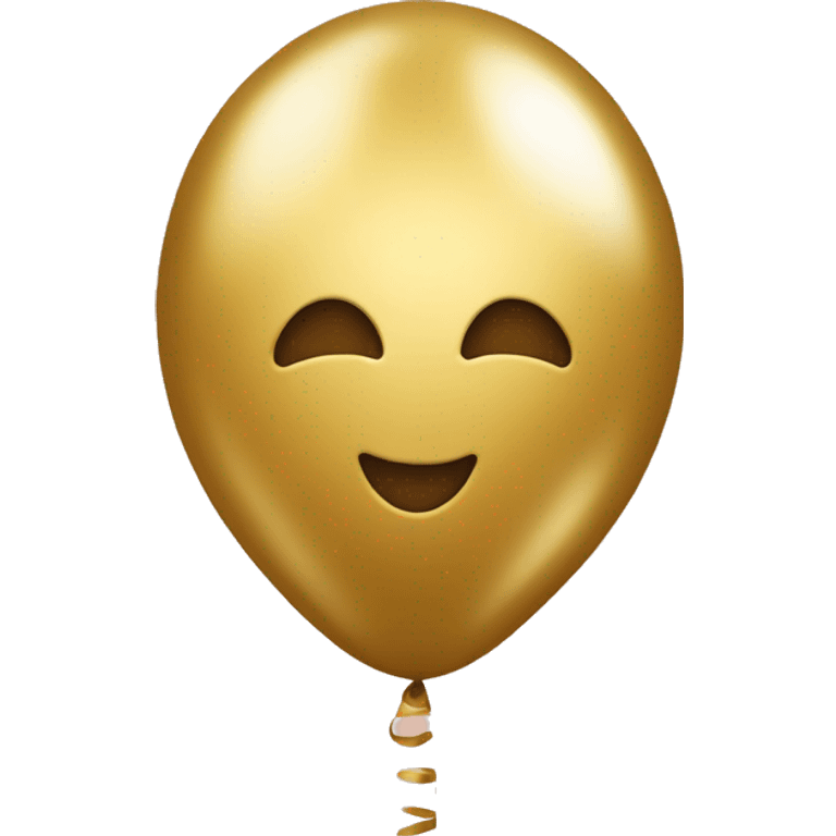 gold number one shapped balloon emoji