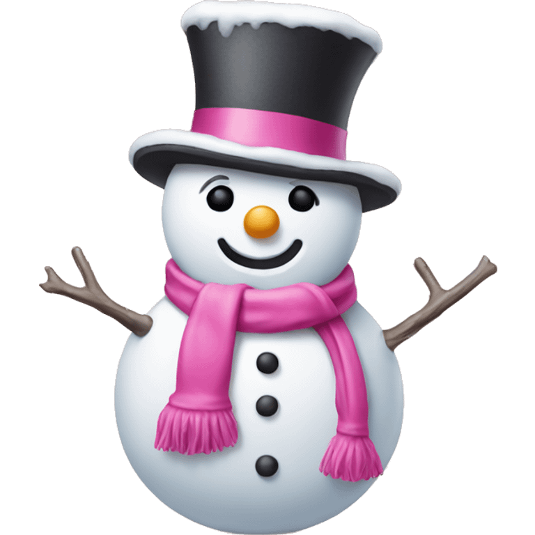 pink snowman emoji