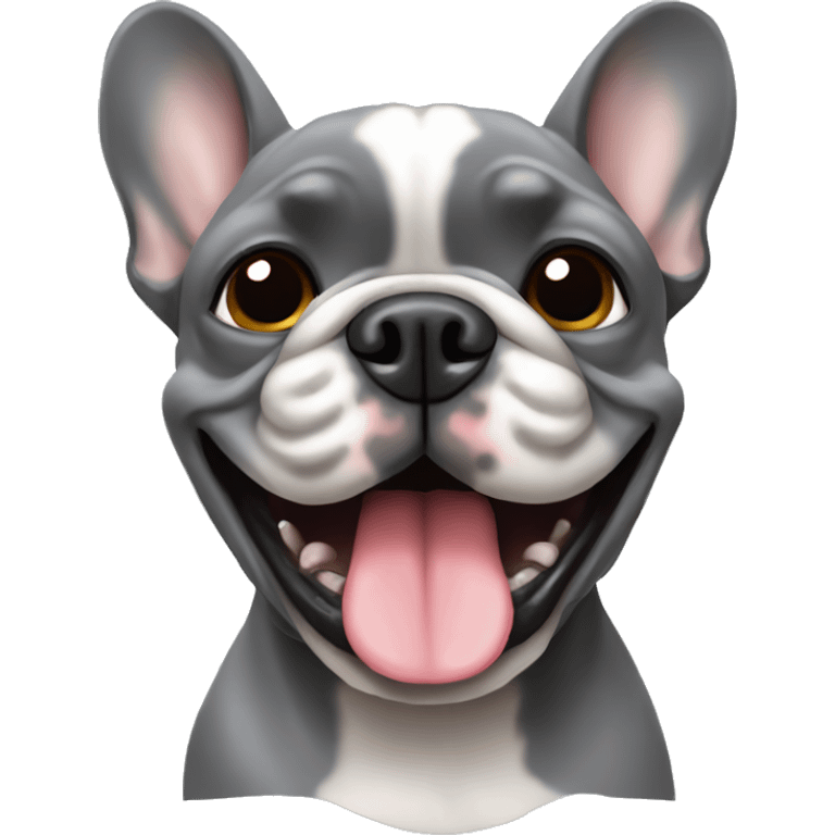 grey french bulldog emoji