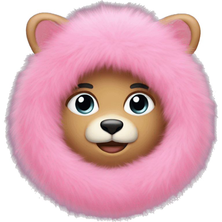 Pink fur coat  emoji