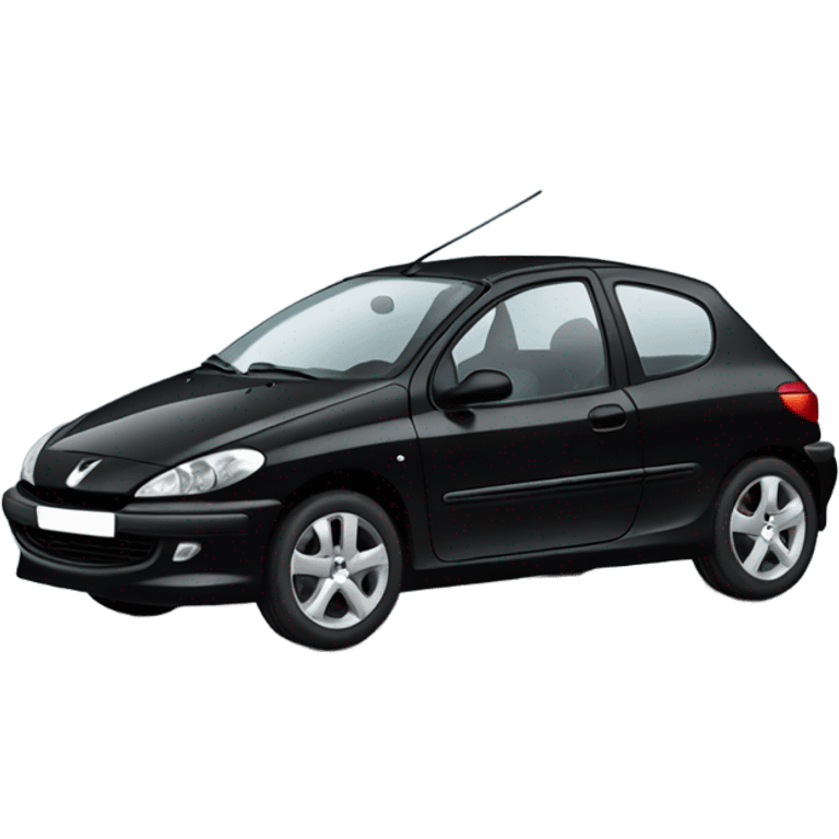 peugeot 206 black car emoji