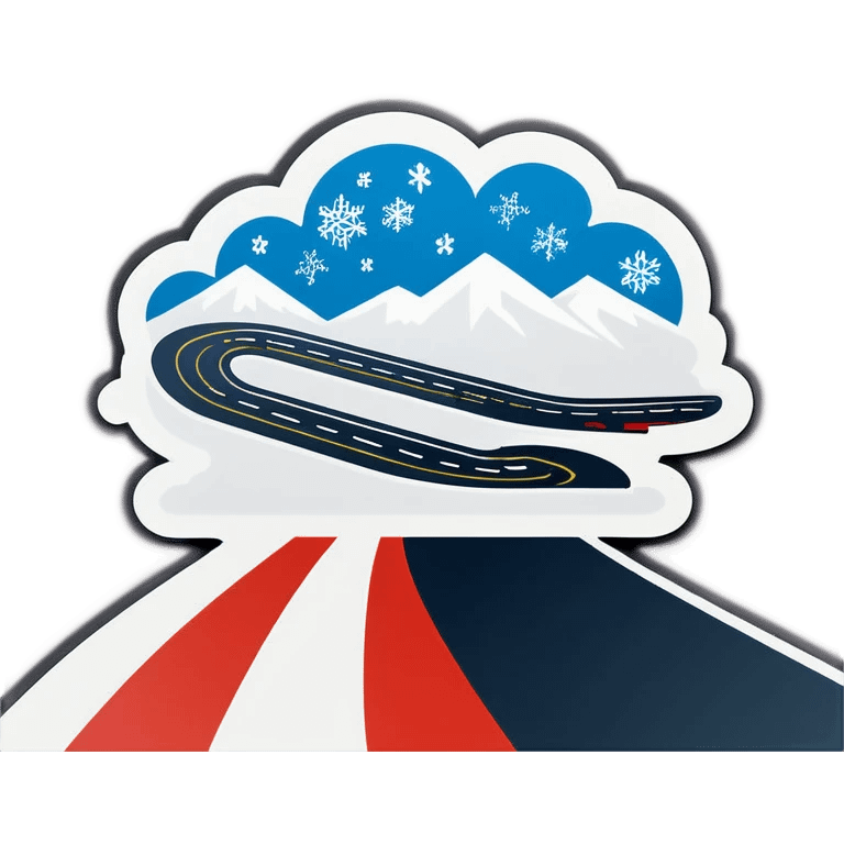 Kreis Racetrack with snow in winter emoji