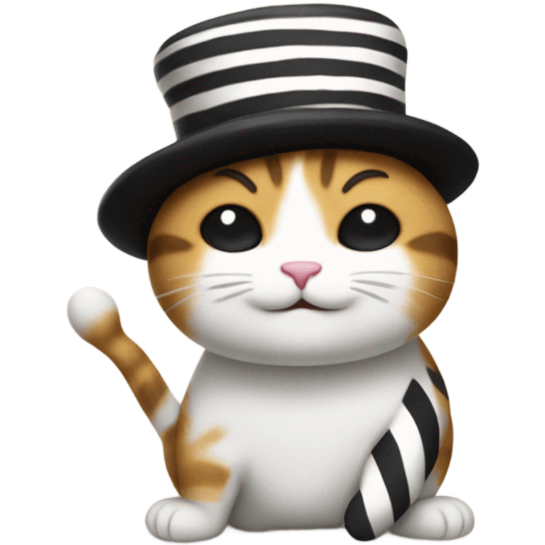 bread cat with mime hat emoji