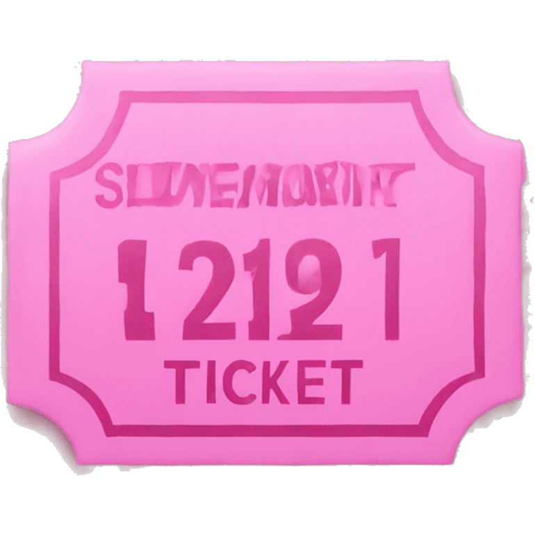 Pink entry ticket  emoji