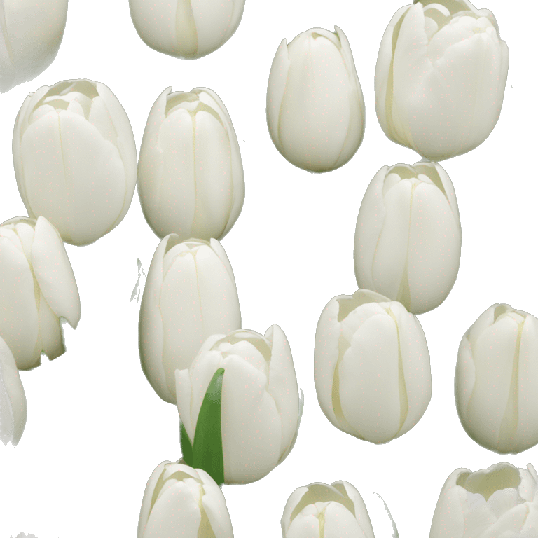 White tulips emoji