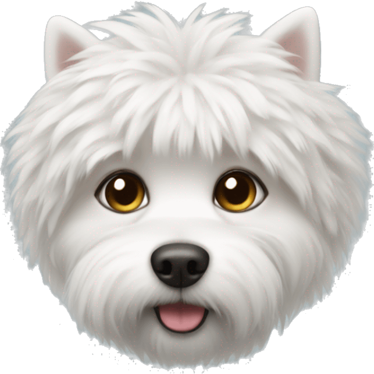 white fluffy small dog emoji