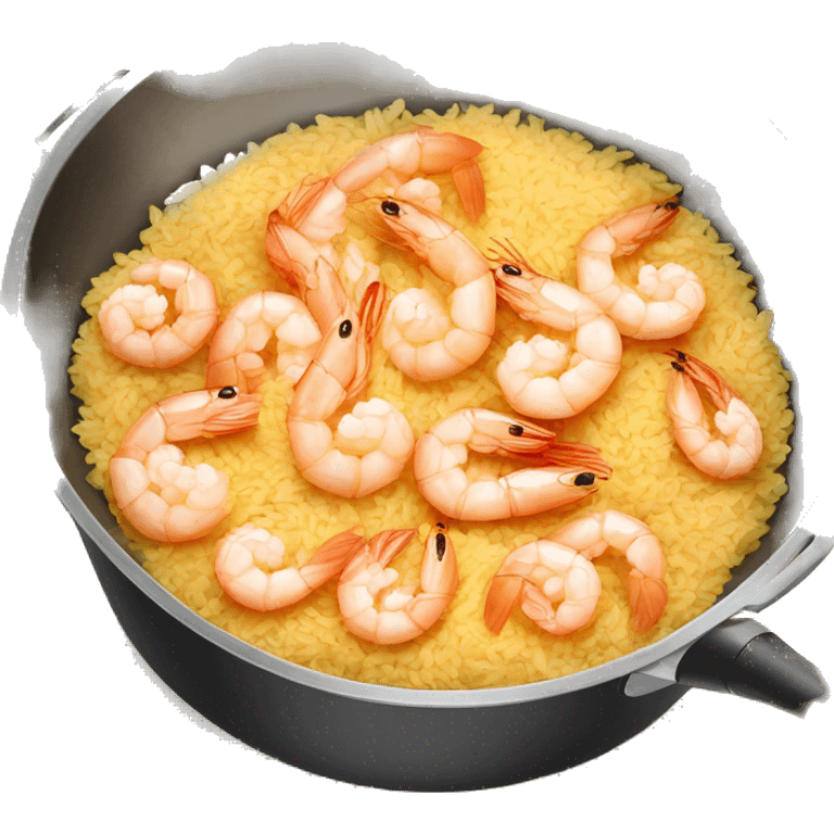 Shrimp frying rice emoji