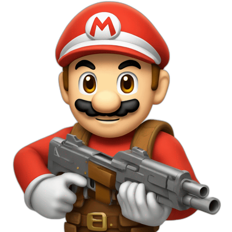 mario avec des arme emoji