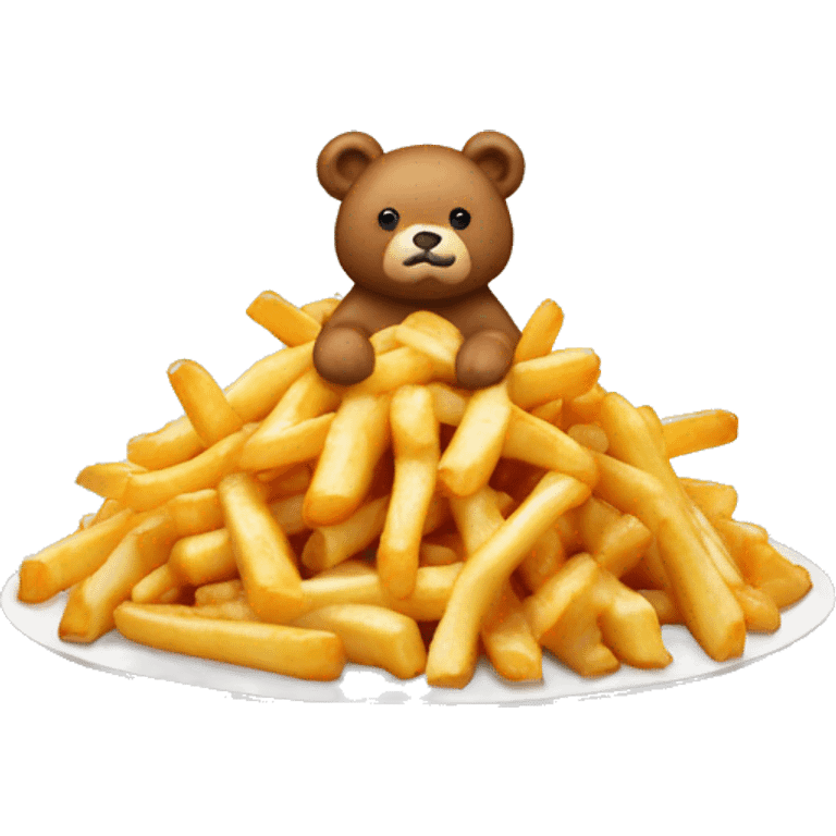 Poutine sur un ours emoji