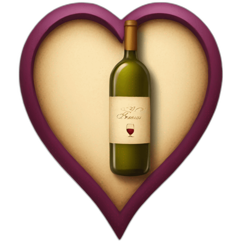 Wine heart emoji