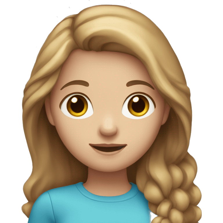 girl holding heart with light brown hair blue eyes fair skin emoji