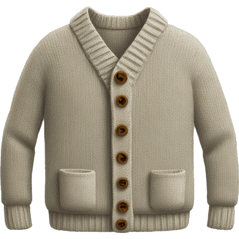 Sweater with buttons emoji