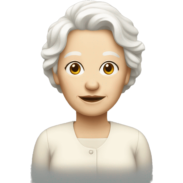 white old woman with blonde hair emoji