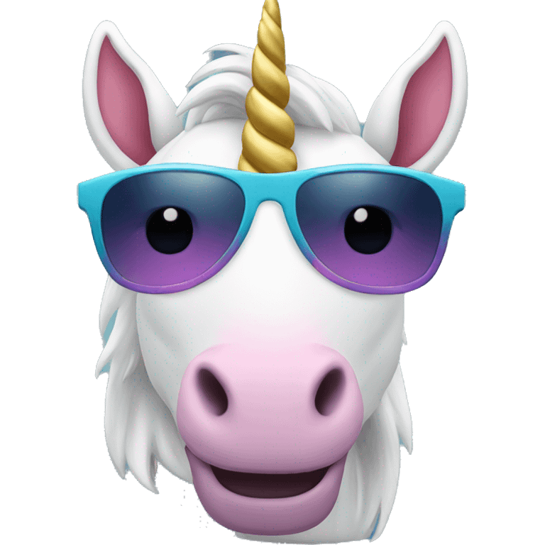 unicorn with sunglasses emoji