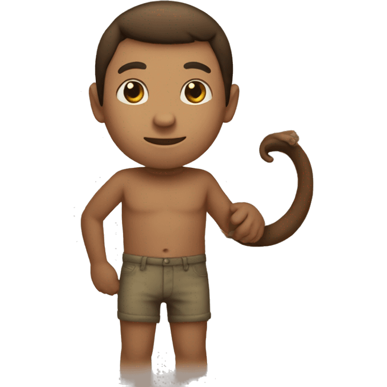 Human with Monkey tail emoji