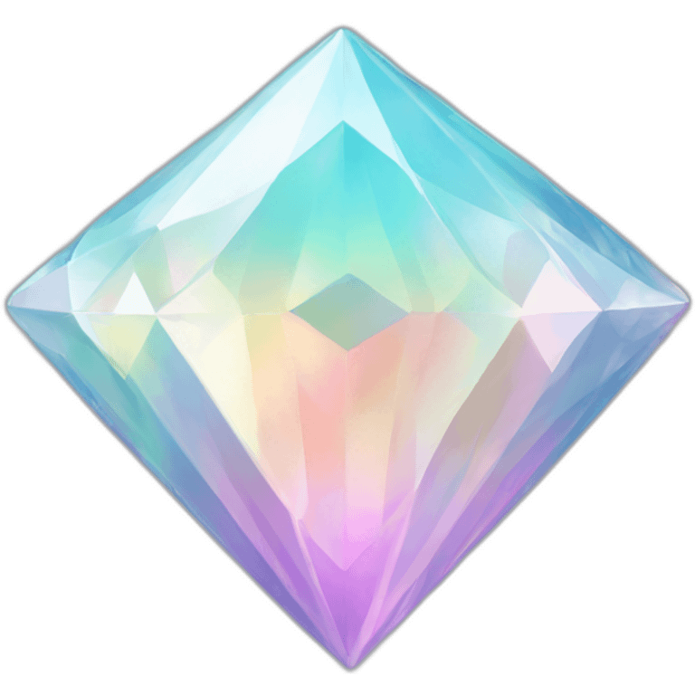 Pastel Pearly Iridescent Diamond Crystal emoji