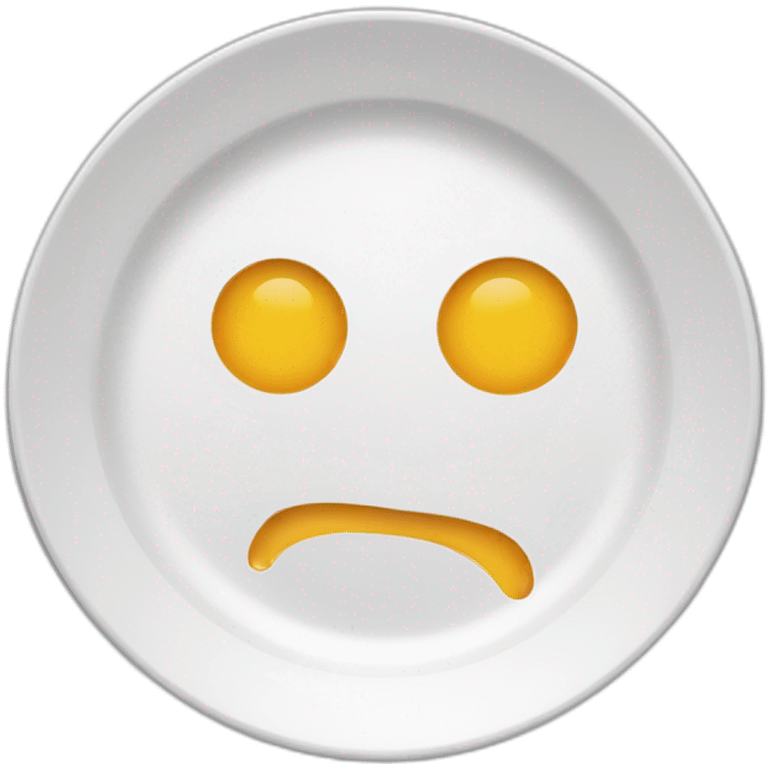 An empty plate with leftovers emoji