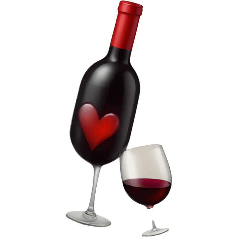 Red wine heart emoji