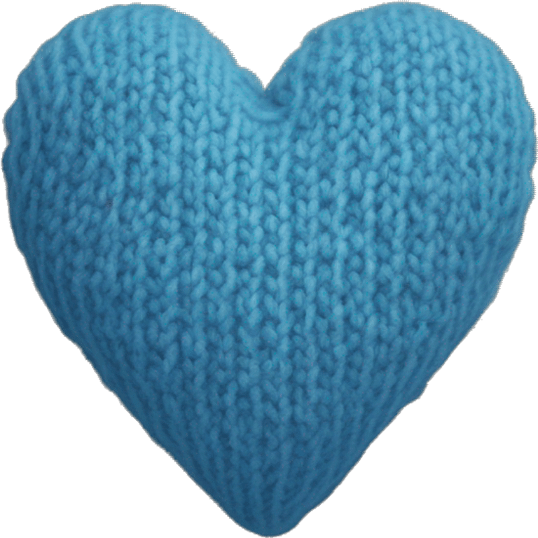 Knitted blue heart emoji