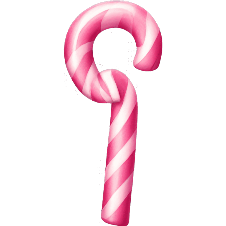 Pink candy cane with a bow  emoji