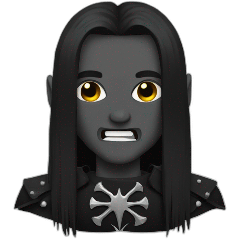 Black metal singer emoji