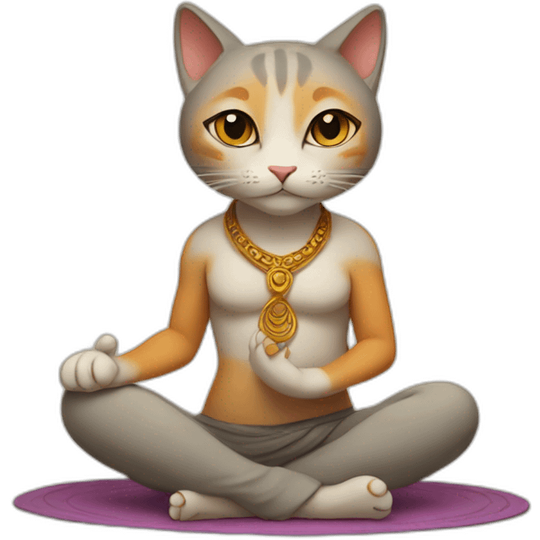 Yoga Shiva cat emoji