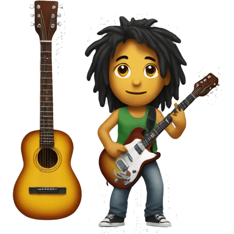 body Bob marley kid with guitar emoji