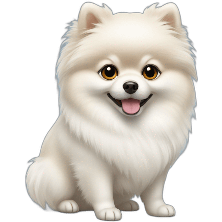 White pomeranian emoji