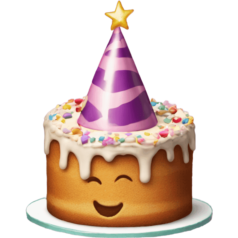 Birthday Cake with a Party Hat emoji