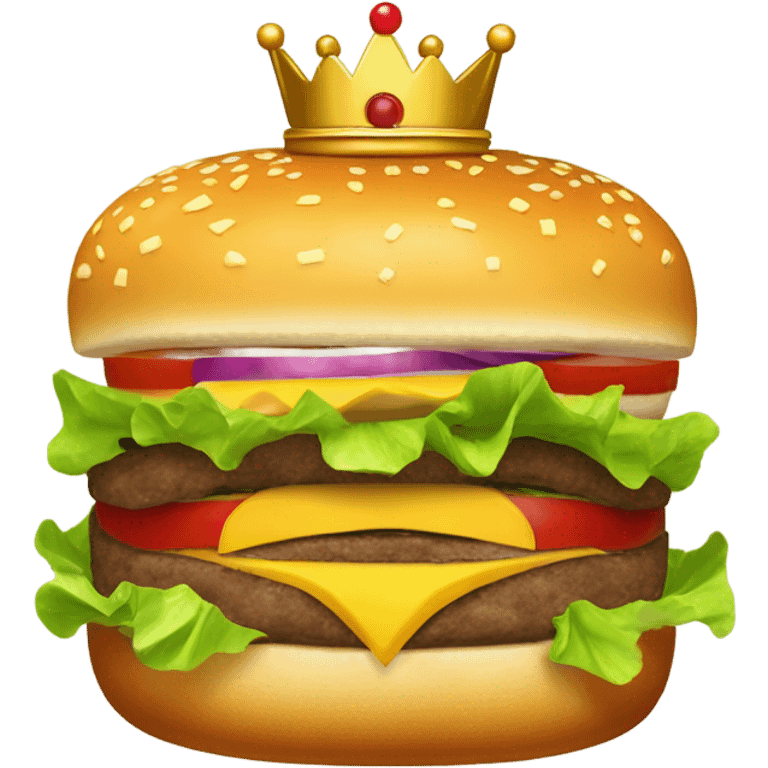 Cheeseburger with a crown emoji