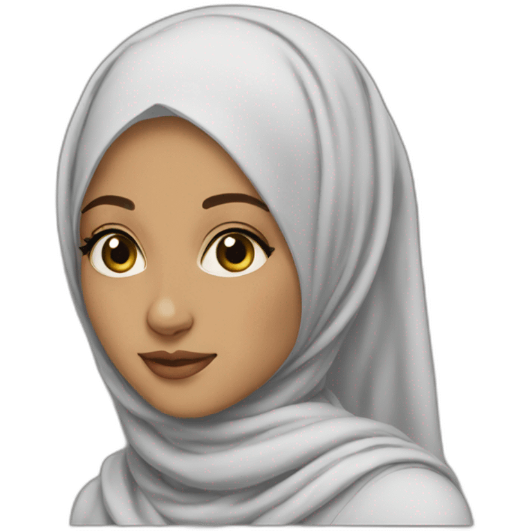 The most beautiful hijabi girl  emoji