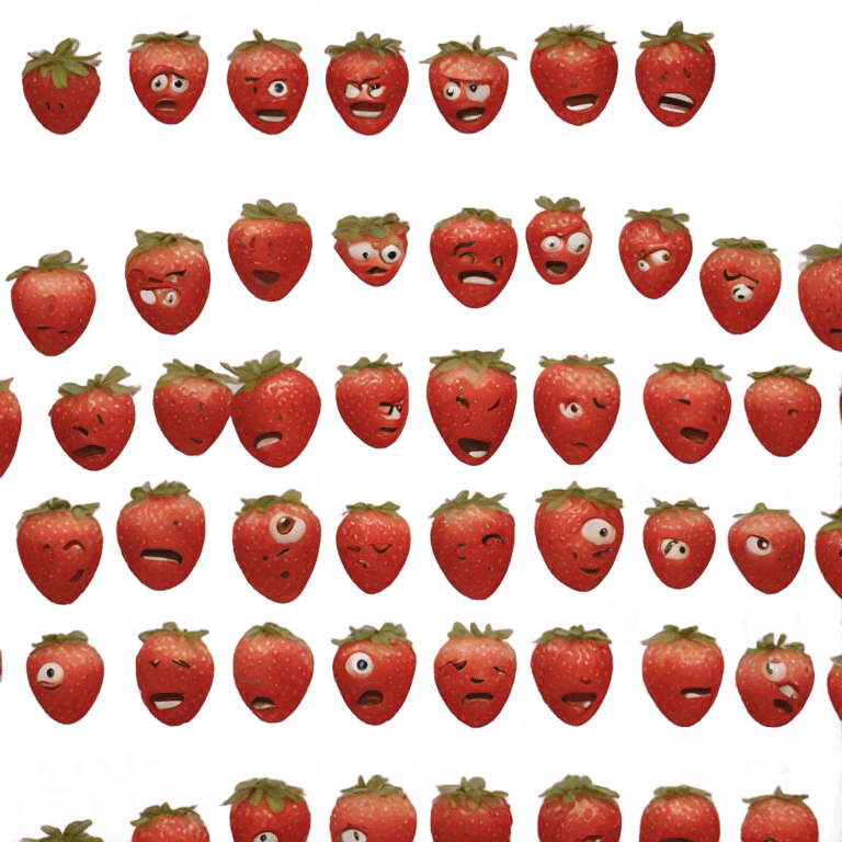 Emoji with strawberry eyes emoji