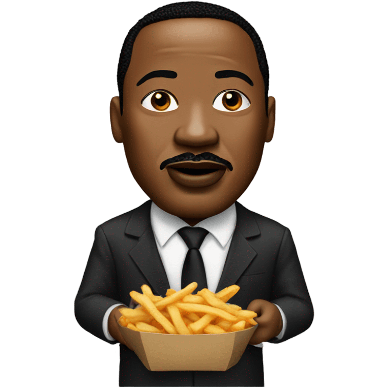 Martin Luther king jr eating fries emoji