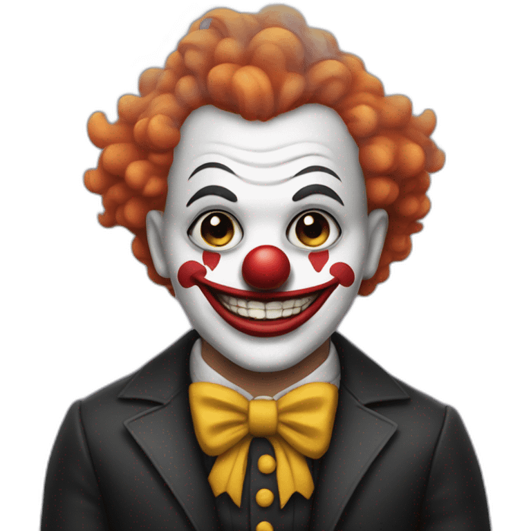 Clown wearing a batman suite emoji