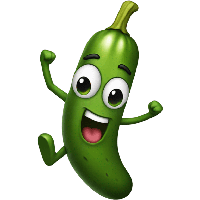 Dancing pickle emoji