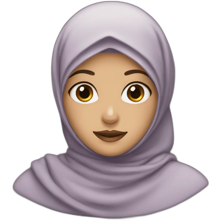 Pretty girl with hijab and big brown eyes emoji