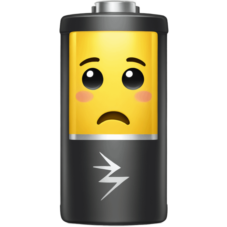 Yellow battery sad  emoji