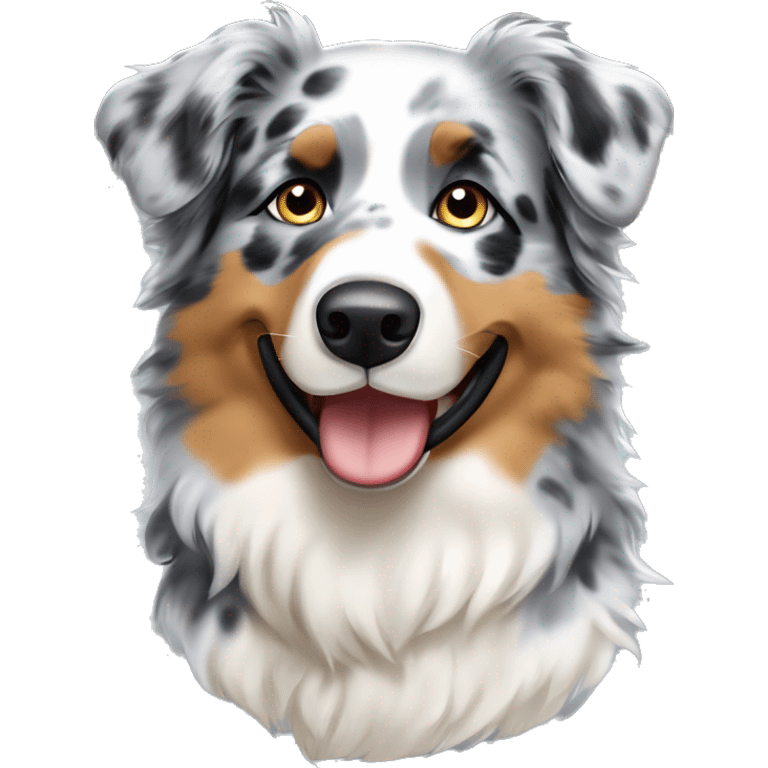 Blue merle Australian Shepherd ￼ emoji