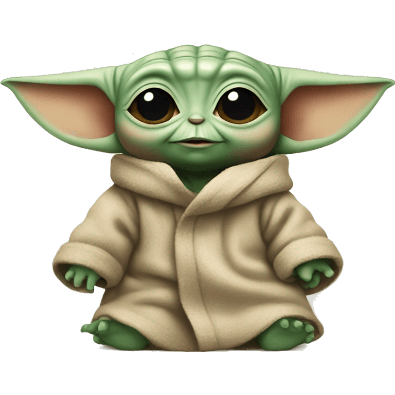 Baby Yoda in big heart shape emoji