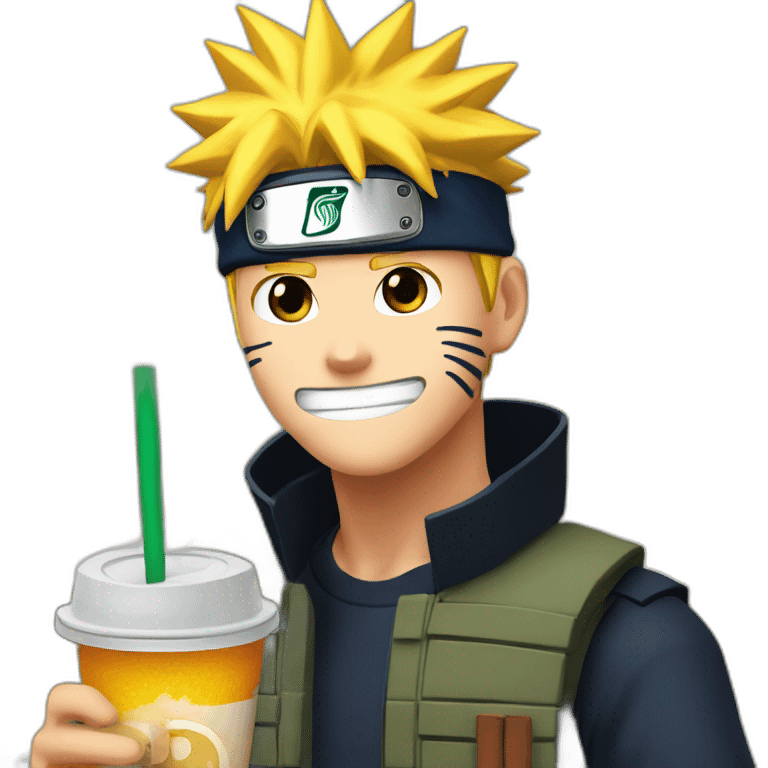 naruto drinks starbucks emoji