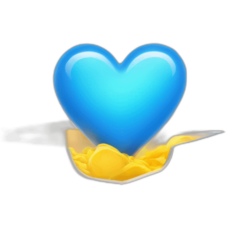 Blue heart inside a server emoji