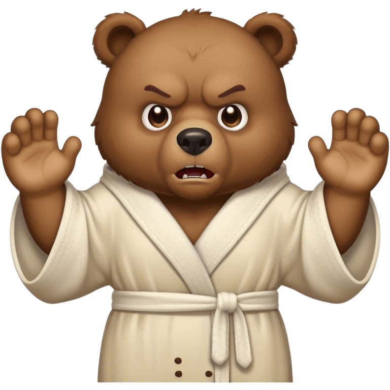 angry bear in robe emoji