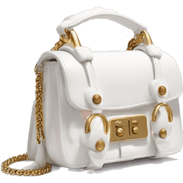 miu miu Arcadie leather mini-bag white  emoji