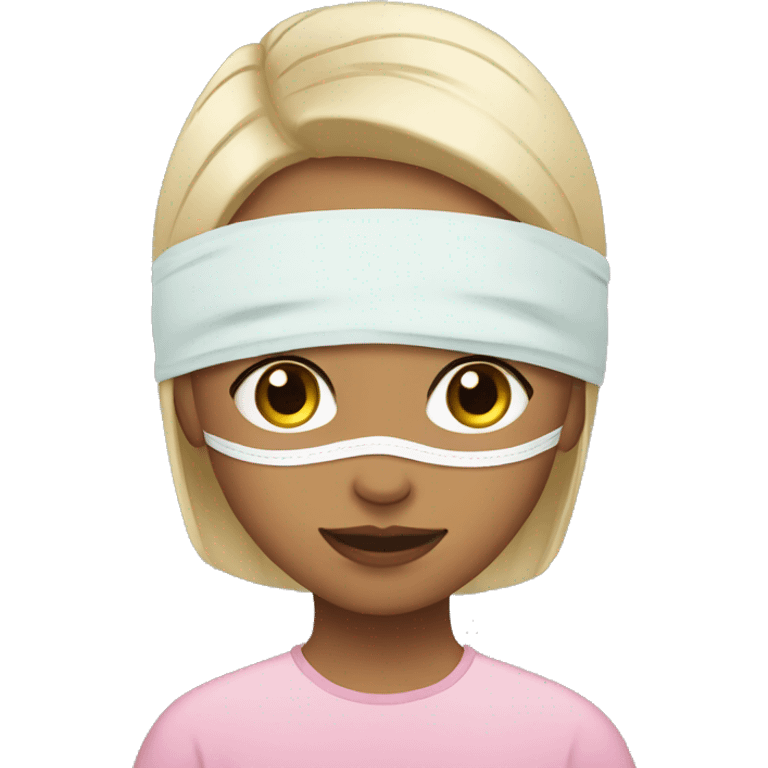 Girl with face mask on emoji