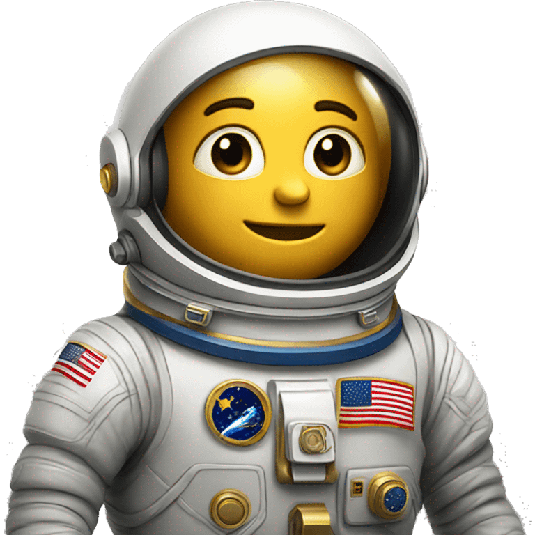 astronaut flag golden emoji