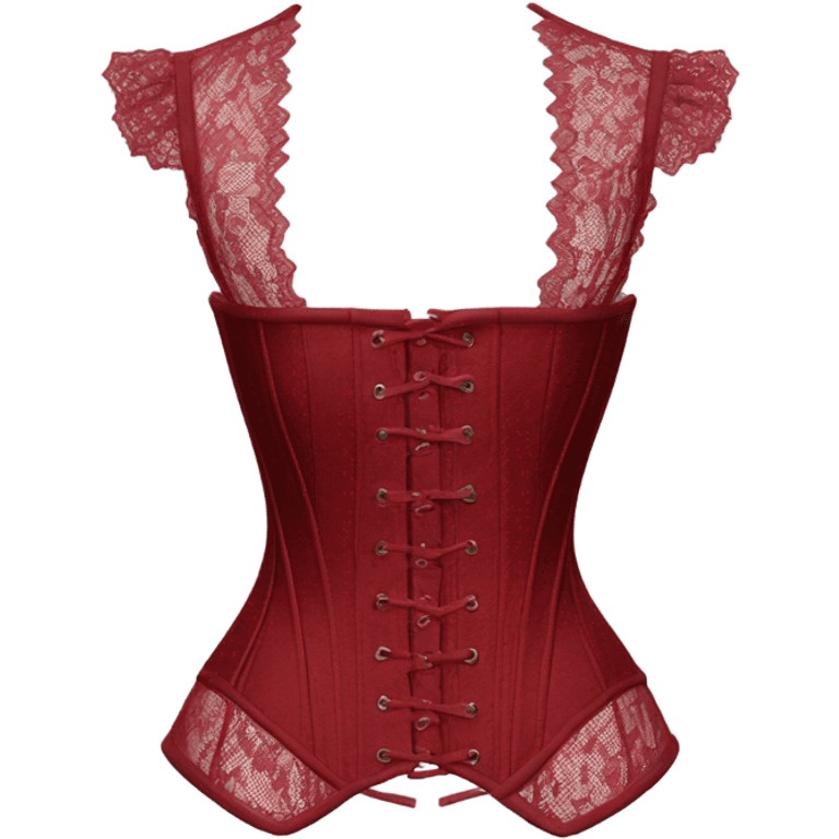 red lace corset emoji