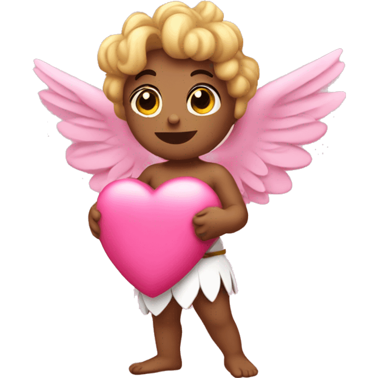 pink heart dressed up as cupid emoji