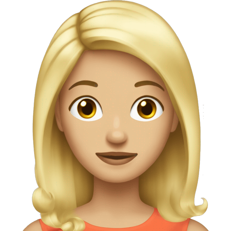 Blonde haired woman doing someone’s hair  emoji