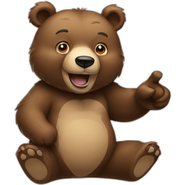 bear flipping you off emoji