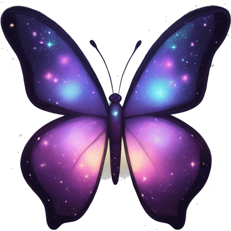 sparkly starry glowing nebula galaxy butterfly emoji